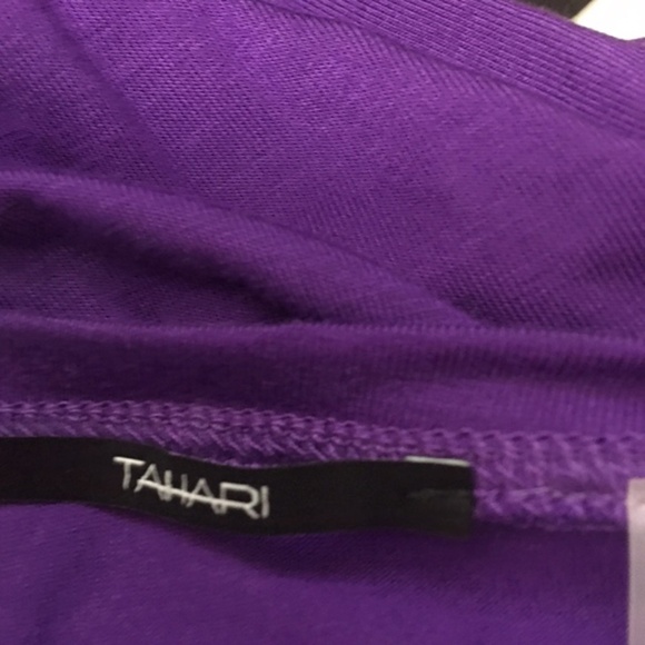 Tahari Ann Knit Rayon Pullover Top Tee T-Shirt Purple Sky L NWT - Picture 5 of 10